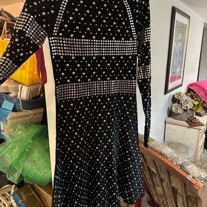 MICHAEL Michael Kors Black Studded Long Sleeve Dress